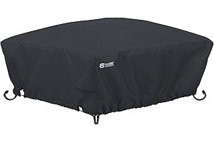 Classic Accessories Square Fire Pit Cover, Black (91cm, Small)
