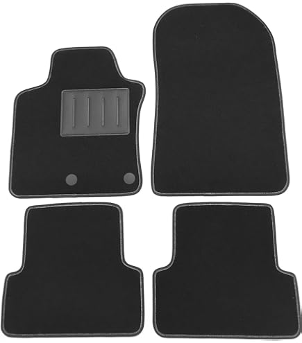 Set 4 Pezzi Per Modus I 2004-2012 Tappetini Auto In Gomma MTM Per Renault Modus I (2004-2012) - Design A Vaschetta, Bordi Rialzati, Colore Nero Tappetini Vaschetta Rialzata MTM