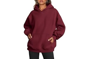 Tomwell Oversized Hoodie Damen Winter Pullover Casual Kapuzenpullover Langarm Sweatshirt Tops mit Taschen