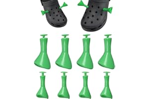 BDSHUNBF 8PCS Charmes de Chaussure Shrek, Shoe Charms pour la Décoration, Ornements Chaussures PVC Mignons, Accessoire Chaussures Bricolage, Cadeau de Fête d'anniversaire Enfants, Garçons, Filles