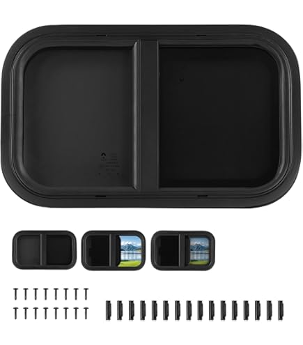 Vetro Di Ricambio Per Finestra Camper Seitz 668x232 Mm - Grigio Con Accessori Inclusi - Foto 3