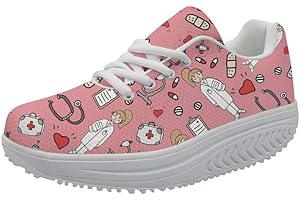 Showudesigns Travail infirmière Mode Compensées Basket Femmes Minceur Chaussures Sneaker