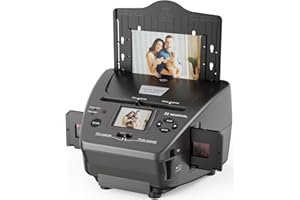 DIGITCONVERT Multiscanner für Fotos, Dias und Negative, Konvertiert 35-mm-Dia-Negativfotos in digitales JPEG-Format, Includes Image Editing Software und 2.4" LCD Display