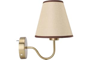 Marhynchus Vägglampa i Linne, Modern Dekorativ Ljusarmatur med Järnplatta, Stilren Design för Sovrum och Vardagsrum