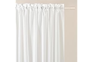 ‎ROOM99 ROOM99 Gardine mit Kräuselband Novelia 200 x 230 cm Breite x Höhe Wohnzimmer Transparent modern Vorhang Schal Wohnzimmer Schlafzimmer für Schinensystem Weiß glatt, 1 Stück