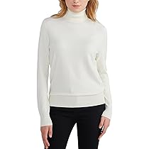Alkato Maglia a Maniche Lunghe Donna Tunica Aderente, Bianco, S