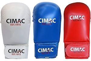 Cimac Competition Karate Mitts without Thumb - Junior, White - Protects Your Hands During Training and Sparring, Lightweight & Durable, with Injection-Moulded Foam Padding