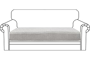 CHELZEN Coprisedile per divano, Copriseduta Divano Elasticizzato, Alta qualità Cuscino Protezione Divano Sedile Lavabile (2 Posti, Grigio Argento)