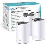TP-Link Deco S1900(3-pack) Router WiFi Mesh AC1900Mbps, 3 Porte Ethernet Gigabit, Modalità Router e Access Point, Parental Co