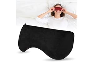 AOOWU Mascarilla para Ojos Calentada, Antifaz Ojos Secos para Microondas, Compresa Cálida para Ojos Secos con Correa Ajustable, Antifaz Calor Ojos para Tratamiento Orzuelos, Ojos Secos, Blefaritis