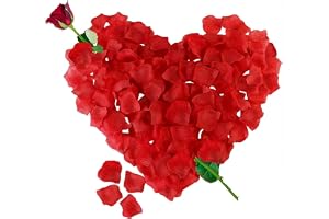 Röda Rosenblad 1200 Silkesblommor Konstgjorda Blomblad för Romantisk Dekoration Bröllop Förslag Alla Hjärtans Dag Dekoratione