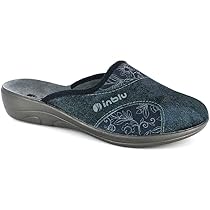 Inblu Ciabatte Donna A Fasce Incrociate Con Fantasia Foglia – Leggere, Plantare Imbottito, Tacco 4 Cm
