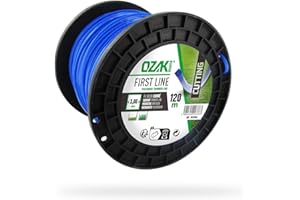 GREENSTAR OZAKI - Bobine Fil Nylon Carré - Longueur 120m - Ø 3,00mm - Matières Vierges - Haute Durabilité - Excellente Tenue À L'Œillet