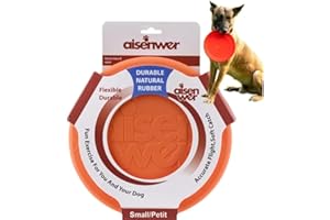 LUXXTORE Frisbee Ultraresistente Perro, Juguete Frisbie Goma Extra Resistente para Mascotas, Perros, Cachorros, Adultos 15cm, Color Naranja, Antiestrés. Juego Ideal Mascota, Dentaldog, Fresbee.