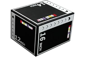 Milageto 3-in-1-Plyometrische Sprungbox, Agility-Box für Damen & Herren, tragbar, 30 x 35 x 40 cm, Sprung-Trainingsgerät für Home Gym Konditionstraining, Springen, Kniebeugen und Dips