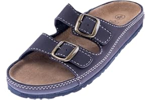 Nawemo Leder-Zimtlatschen Blau