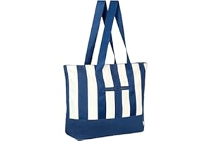 Dock & Bay Canvas Beach Bag - Large Waterproof Handbag - Whitsunday Blue
