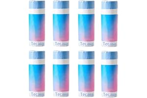 Tecasa Lot de 8 rouleaux de 160 sacs poubelle avec poignée de transport litière chat pour PETKIT Pura MAX et Pura X, durables et résistants