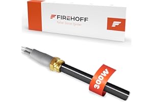 FIREHOFF Vela cerámica para estufa de gránulos - NORDICA EXTRAFLAME/SKIA/RAVELLI/DAL ZOTTO 300 W, 89/94 mm, Ø 11,5 mm, rosca 3/8 con orejas, modelo no perforado - PSX 6-240-B - Garantía de 1 año