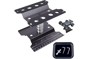 ‎CRAZNICK Craznick RC Car Work Stand Aluminium Reparatur Workstation 360 Rotation Lift + Schraubenablage für 1/8 1/10 1/12 1/16 1/18 Traxxas TRX4 Axial Arrma Redcat Losi RC Crawler Monster Truck Buggy Schwarz