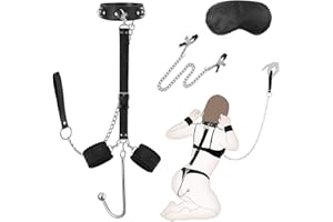 Esposas BDSMJOY con collar de gancho anal para sexo femenino, juego de bondage duro BDSM, juego de sujeción, juguete sexual para parejas, sexo extremo