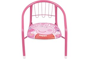 ARDITEX Silla Infantil Peppa Pig, Silla Metal 35,5 x 30 x 33,5 cm Rosa
