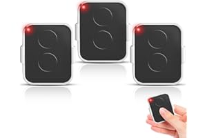 WEPAI 433,92 MHz Télécommandes de Portail Compatible avec Era ONE2/ON2E/ON4E/ON1E, 2 Canaux Télécommande Porte de Garage,Rolling Code,Lot de 3(Blanc)