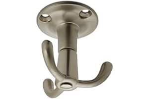 3 x Drehhaken TROMSO 3-fach Edelstahloptik matt 53 x 50 mm Sockel Ø 40 mm BA 25 mm Aluminium Garderobenhaken Jackenaufhänger von SO-TECH®