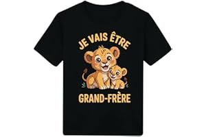 MAROMA [22] Enfant Futur Grand frère/Lions/Idée Cadeau Annonce Grossesse Papa Grands Parents Mamie Tonton Super Hero