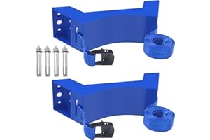 WAORZMK Cylinder Wall Mounted Bracket, Propane Tank Bracket Nitrogen Gas Cylinder Holder, with Screws and Safety Chain Supported 59inch, Suitable for On-The-Go OTG, Rv Water Softener (Blue)