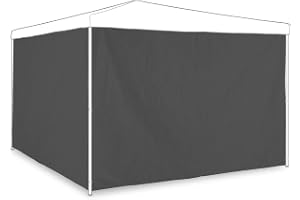 Relaxdays 2 stycken sidoväggar till partytält, sidomarkiser med fönster, vattentät, paviljong, 2 x 3 m