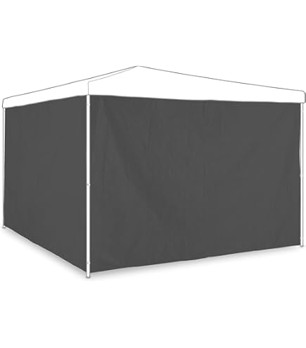 LEMROE Panneaux Latéraux De Tonnelle De 3 X 3 M Résistants à L'eau 210D - Paroi Latérale De Rechange Avec Fermetures éclair Et Fenêtres Transparentes Pour Tonnelle De Jardin - Blanc