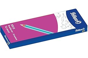 Pelikan Gomme da Cancellare, SR 12, Gomma a Forma di Matita per Disegno Tecnico e Artistico, per Inchiostro, China e Matite di Tutte le Durezze, Confezione da 12 Pezzi
