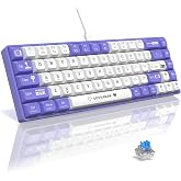 AJAZZ AK680 65% Wired Hotswap Mechanical Gaming Keyboard,68 Keys Portable Anti-Ghosting Keyboard,Rainbow Backlit