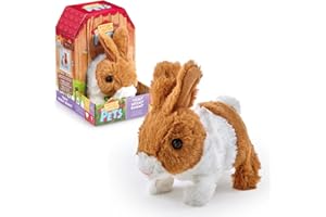 Pitter Patter Pets Teeny Weeny Bunny Brown For Children From 3 Years Rabbit Teddy Interactive Bunny Electronic Pets Toy Kids Gift