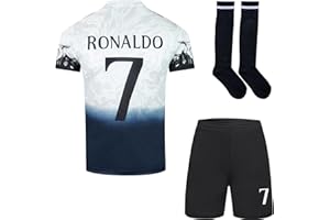 RAWDEM Madrid Ronaldo #7 Dragon Special Limited Edition Football Soccer Jersey/Shorts Socks Gift Set for Children Youth Sizes