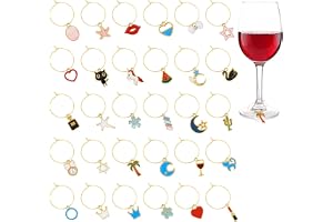 OOTSR Vinglasmarkörer, 30 st markörer återanvändbara glasmuggar och bägare för dryckeskoppar, färgglada identifierare för fest cocktail champagnebar