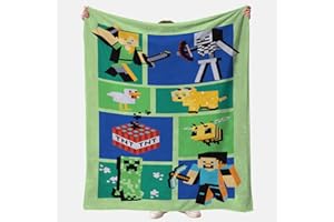 YCVBCY Minecr Dibujos Animados Manta, Manta Infantil Manta de Franela Acogedora Manta Pelo Mantas para Sofa y Cama Material Suave de Punto de Cartoon Manta de Dibujos Animados 2