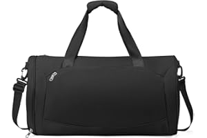UPPACK Borsone Palestra Borsa Palestra Donna Uomo Borsone da Viaggio Impermeabile e Resistente Borsa Sportivo Piscina con Porta Scarpe e Tasca Umida da Viaggio Per Viaggiare,Sport,Yoga,Fitness Nero