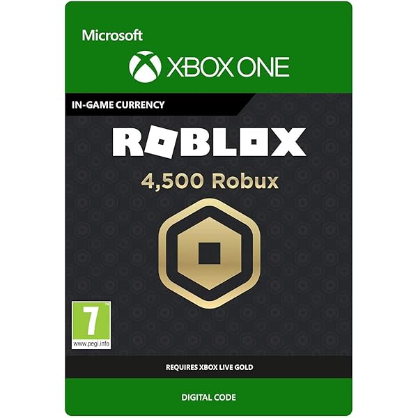 ROBLOX 4,500 Robux for Xbox  Xbox One - Download Code : .co