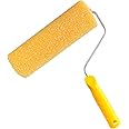 TICSER 9 inch imported quality Texture paint Roller with Handle for Wall Decor (YELLOW)