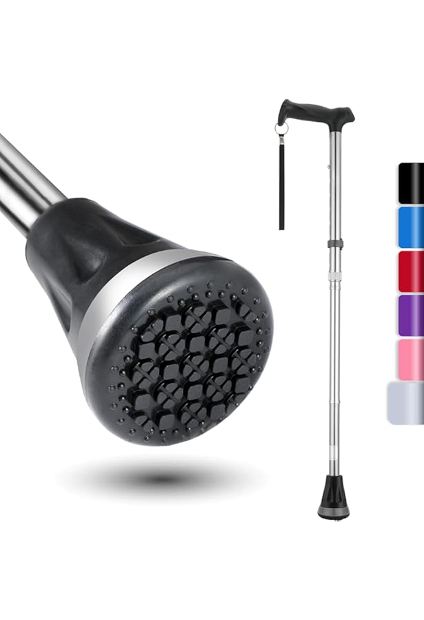 Stampella Ascellare In Metallo | Bastone Inglese | Alluminio | Estensibile | 113-133 Cm