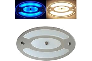 MARVIX LED-taklampa 12 V 24 V dimbar 6 W spegelfinish – 3 000 k varm vit superljus LED RV dag/natt interiör panellampa för hu