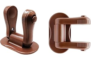 ALBOYI Door Lever Lock 2 Pack Brown Door Handle Lock Child Safety Lock Baby Proofing Door Locks Cabinet Doors Latches Adhesive Safety Locks Window Locks Balcony Door Lock