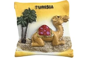 WEDAREGO Tunisia 3D cammello frigorifero magnete souvenir regalo, resina fatta a mano Tunisia frigorifero magnete collezione decorazione casa e cucina