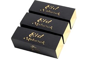 BETESSIN 24Pcs Boîtes Dragées Eid Mubarak 12x4x4cm Boîtes Cadeau Ramadan Fête Musulmane Nouvel An Islamique