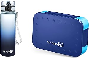 My Vesperbox - Mini Lite Set – Bento Box & Trinkflasche 500ml – Lunchbox mit variablen Fächern – Brotdose für Kinder – auslaufsicher, BPA-frei – ideal für Schule & Kindergarten