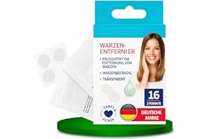 Heldbach® Effektive Warzenentferner Pflaster – 16 Stück Made in Italy mit sanfter Klebkraft –Wasserfest & Dornwarzen Entferner in 2 Größen – Hautfreundliche Warzenpflaster für Füße & Hände