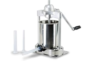 Kitchener elite super heavy duty gewerbe 10 lbs edelstahl wurstfüllhorn/filler/hersteller (3) enthalten 3/4 "7/8" und 1-1/4" dia. stopfrohre beste verwendung für metzgereien, feinkost