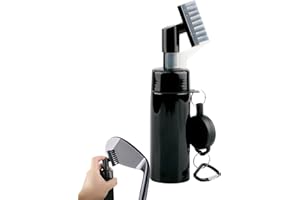 JANURIUM Groove De Club De Golf – Spray D'eau De Golf ABS, Outil De Nettoyage De Rainure | Spray De Nettoyage À L'eau Pour Club De Golf, Avec Distributeur De Type Presse, Ensemble De Brosses De Nettoyage Pour
